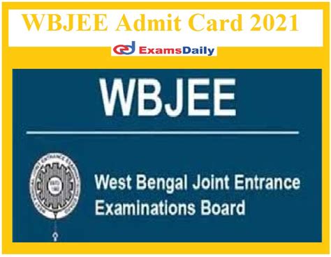 wbjee official website admit card